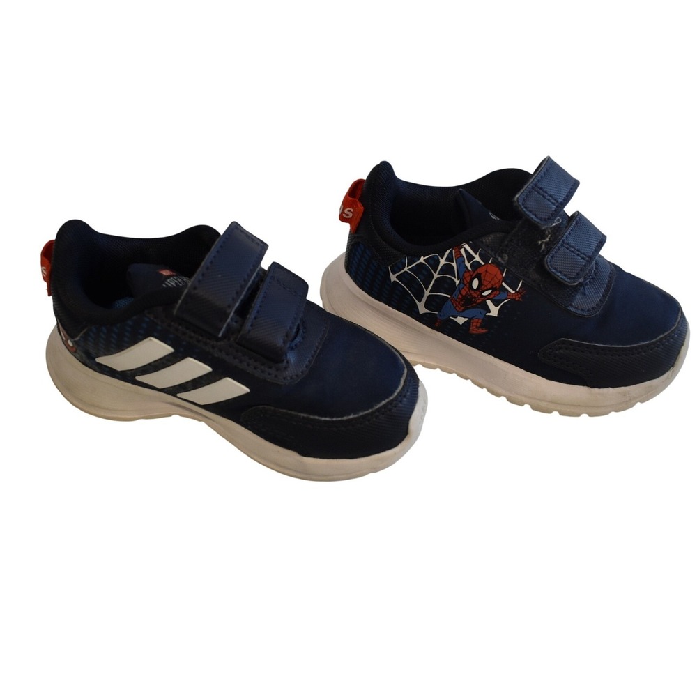Adidas Marvel Spider-Man Tensaur Run Kids 6K Blue Good Hook and Loop Sneakers